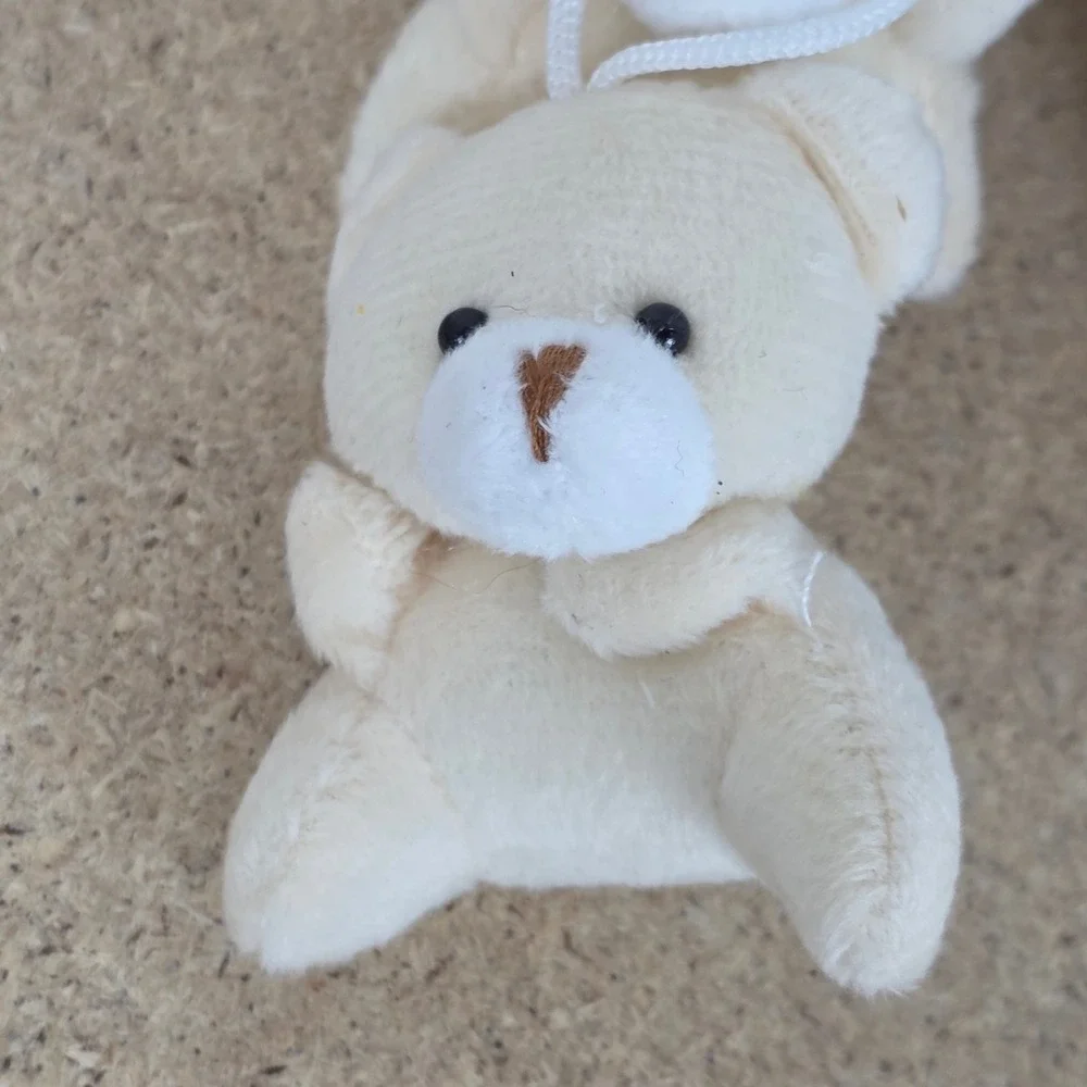 Cute Mini Plush Animal Keychain Toy Set Dog Bear Giraffe Elephant‎ Hippo Tiger